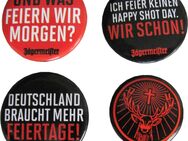 Jägermeister - 4 Ansteck-Buttons - Set 03 - 3x 30 mm & 1x 25 mm - Doberschütz