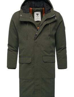 Ragwear Wintermantel Mr Them Long lange wasserdichte Herren Winterjacke mit Kapuze