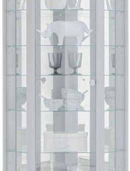 fif möbel Eckvitrine TRIO Höhe ca. 172 cm, ink. Beleuchtung Eckvitrine/Glasvitrine 1x Glastür, perfekt für Sammler, Sammlervitrine