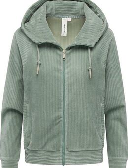 Ragwear Sweatjacke Corduly Cordy Freizeitjacke Zip-Hoodie aus weichem Kord in Samt-Haptik