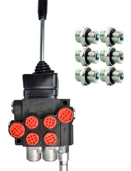 Hydraulikverteiler Hebelsteuerung 40l mit Joysticksteuerung im Starter Set - Wuppertal