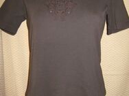 NEUw * Edel * Glitzer * Pailletten * Stickerei * Kurzarm * Bodycon * T- Shirt "Gerry Weber" Gr. 36- 38/ S * schoko- braun * - Riedlingen