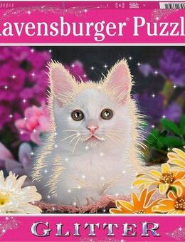 Ravensburger Puzzle Glitzerkatze, 100 Puzzleteile, Made in Germany