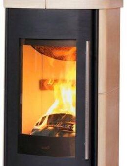 HARK Kaminofen »Lova ECOplus, Kachel creme«, 6 kW, Zeitbrand