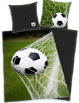 Herding Young Collection Wendebettwäsche Fußball, Renforcé, 2 teilig, mit Ball im Netz