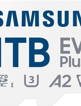Samsung EVO Plus (2024) inkl. SD-Adapter Speicherkarte (1000 GB, Video Speed Class 30 (V30)/UHS Speed Class 3 (U3), 160 MB/s Lesegeschwindigkeit)