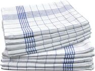 Dyckhoff Geschirrtuch KARO / Halbleinen - 50x70 cm, (Set, 10-tlg)