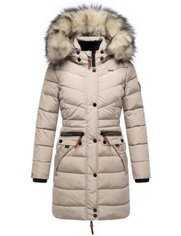 Navahoo Steppmantel Paula stylischer Winter Parka m. edlem Fellimitat
