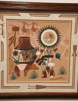 Keith Silversmith Sandgemälde Kachina Geist Schamane Azteken Mexico Navajo Tribal Kunst - Nürnberg