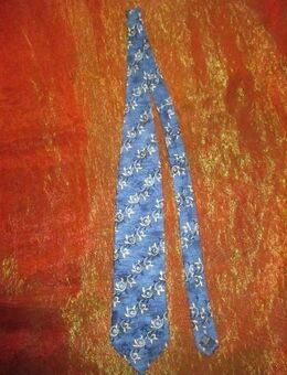 NEU * Edel * Original VINTAGE * Business * Anlass * Blüten- Blätter * Ranken * Seiden * Krawatte "BARISAL" rauch- blau vanille- gelb * - Riedlingen