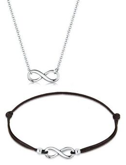 Elli Schmuckset Infinity Unendlichkeit 925 Sterling Silber