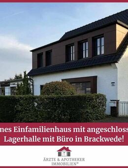 Schönes Einfamilienhaus mit angeschlossener Lagerhalle mit Büro in Brackwede! - Bielefeld