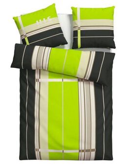 H.I.S Bettwäsche Golfi in Gr. 135x200 oder 155x220 cm, Biber, 2 teilig, Bettwäsche aus Baumwolle, sportliche Bettwäsche mit Streifen