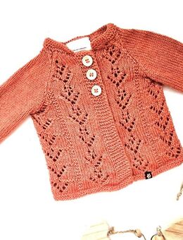 Strickjacke CM in Tomatenrot und der Größe 68/74 - Kreuztal