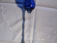 Glas Leuchter Kerzenleuchter Kerzenhalter 28 cm blau-klar Deko 4,50 - Flensburg