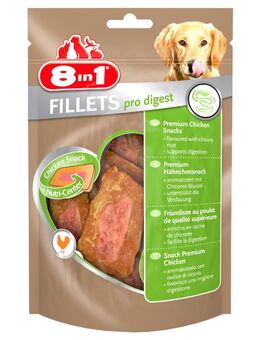 3 + 1 gratis! 4 x 80 g 8in1 Fillets Pro Snacks - Digest