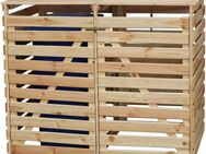 promadino Mülltonnenbox Vario V, für 2 x 240 l, holzfarben