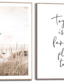 Reinders! Wandbild Kraniche Freiheit - Strand - Dünen - Liebe - Familien - Zusammen, (2 St)