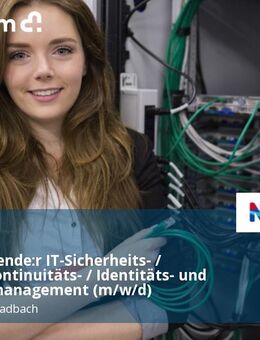 Mitarbeitende:r IT-Sicherheits- / Service-Kontinuitäts- / Identitäts- und Zugangsmanagement (m/w/d) - Mönchengladbach