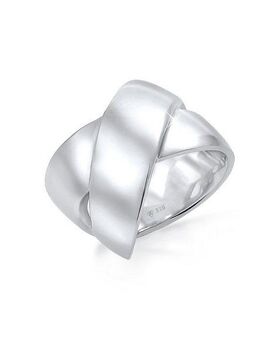Elli Premium Fingerring Bandring Breit Modern 925 Sterling Silber