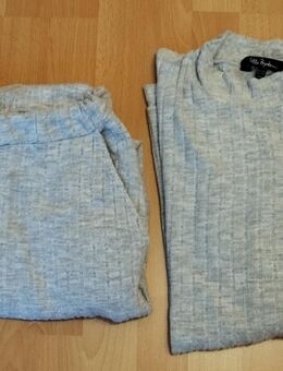 Ulla Popken Turtleneck Sweatshirt + Jogginghose Gr. 50/52 grau - Kerken