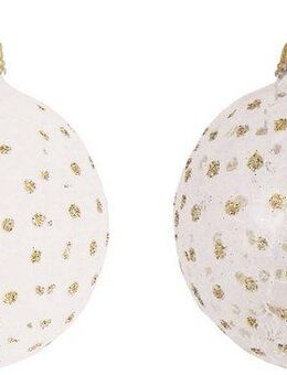 Krebs Glas Lauscha Weihnachtsbaumkugel CBK72751 (4 St), mit Glitterdekor