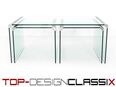 wie neu! Gallotti Radice T35 R Gr. XL Glas Edelstahl Tisch Set Couchtisch Coffee Table Satztische in 46499