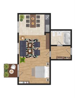 Single-Appartement Burg, J-Brahms-Straße 28 Obergeschoss - Burg (Sachsen-Anhalt)