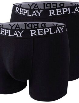 Replay Boxershorts BOXER Style 01/C Basic Cuff Logo 2pcs Box (Packung, 2er) mit Logoschriftzug am elastischen Bund