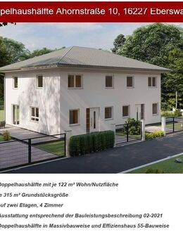 Neubau kostengünstige Doppelhaushälfte in Eberswalde - Eberswalde