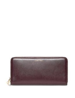Calvin Klein Geldbörse CK PULLER LARGE ZIP AROUND, Damen-Geldbeutel, Portemonnaie, mit Logoschriftzug