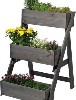 dobar Dreistufige Pflanztreppe Blumenbeet anthrazit #29421 - Birkenfeld (Baden-Württemberg)