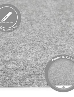 Andiamo Teppichboden Milo, Nadelfilz, Made in Belgium, rechteckig, Höhe: 2,5 mm, Uni Farben, Breite 100 cm oder 200 cm, Wohnzimmer, strapazierfähig