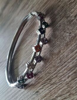 925 Silber Armreif mit Edelsteine - Bünde