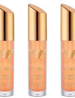 Catrice Lipgloss Wonder Woman Shimmer Lip Glaze, 3-tlg., Hochglanz-Mix aus Lippenöl und Gloss, pflegt und spendet Feuchtigkeit.