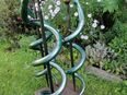 Schlangenskulptur aus Stahl für Garten und Haus, grün-rost, Handarbeit in 45721