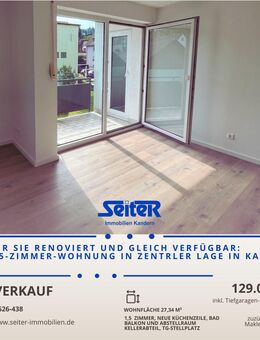 Für Sie renoviert und gleich verfügbar: 1,5-Zimmer-Wohnung in Kandern - Kandern