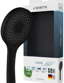 Schütte Handbrause CAPRI, Duschbrause, 3-fach verstellbar, Antikalk, wassersparend