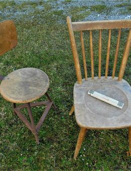 Vintage Werkbankhocker m. Lehne - - Allgäu - TOM - München Maxvorstadt