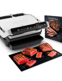 Tefal Kontaktgrill GC750D OptiGrill Elite, 2000 W, 12 Programme, intuitiver Sensor, Grillboost-Funktion, Rezeptbuch App