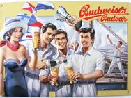 Budweiser - Blechschild - Frau mit Seglern - Doberschütz