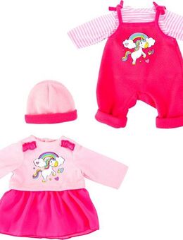 Bayer Puppenkleidung Latzhose/Kleid 38 cm (Set, 4-tlg)