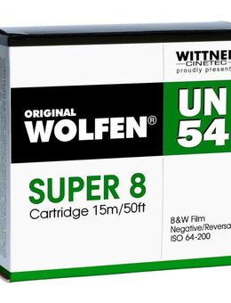 WOLFEN UN54 B W Neg.Film Super 8, 15 m ISO 64-200 NEU OVP - Berlin Neukölln