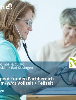 Ergotherapeut für den Fachbereich Geriatrie (m/w/d) Vollzeit / Teilzeit - Bad Kissingen