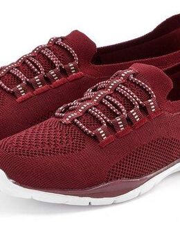 LASCANA Slipper, Halbschuh, leichtes Meshmaterial Sneaker zum Reinschlüpfen mit elastischen Schnürbändern VEGAN