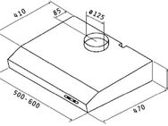 RESPEKTA Unterbauhaube DH 620 DH 620, 60 cm, 3 Leistungsstufen, LED-Beleuchtung, Ab- und Umluftfähig