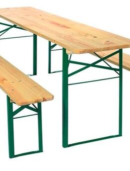 Vermiete Vermietung zum mieten leihen rent Bierzeltgarnitur Festzeltgarnitur Bierzelt-Garnitur Festzeltgarnitur 220cm mit oder ohne Hussen - Großbeeren