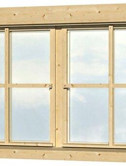 Skanholz Fenster 2-flügelig, für 28 mm Gartenhäuser, 2x57,5x70,5 cm