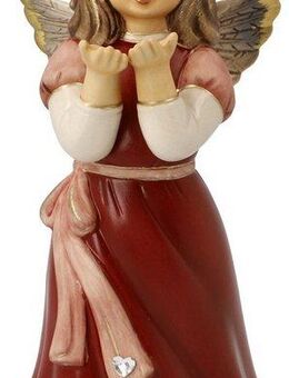 Goebel Engelfigur Himmelsboten, Weihnachtsdeko rot, Steingut, Engel - Wünsch Dir Was