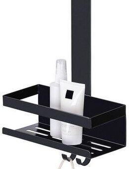 WENKO Duschablage Bribano Uno, Dusch-Caddy zum Einhängen an Duschkabinen ohne Bohren, Edelstahl